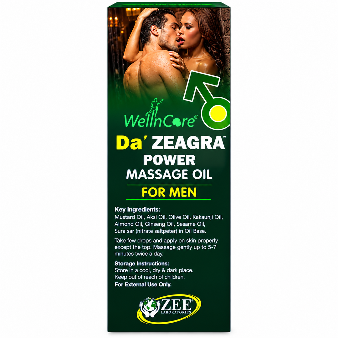Da' Zeagra Power Massage Oil for Men – Natural Stamina Oil, WellnCare 25ml