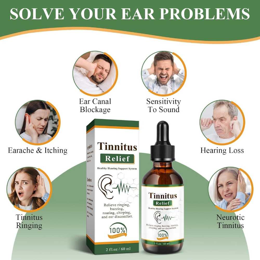 Tinnitus Relief Ear Drops – 100% Herbal Ear Care Formula | قطرات الأذن لتخفيف الطنين – تركيبة عناية عشبية ١٠٠٪
