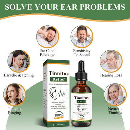 Tinnitus Relief Ear Drops – 100% Herbal Ear Care Formula | قطرات الأذن لتخفيف الطنين – تركيبة عناية عشبية ١٠٠٪
