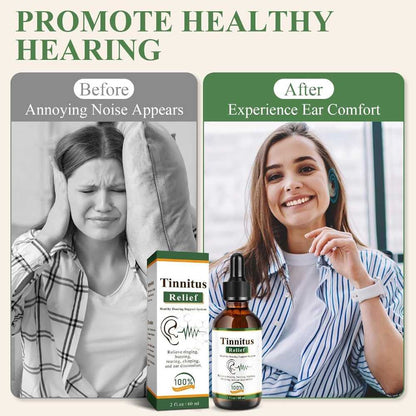 Tinnitus Relief Ear Drops – 100% Herbal Ear Care Formula | قطرات الأذن لتخفيف الطنين – تركيبة عناية عشبية ١٠٠٪