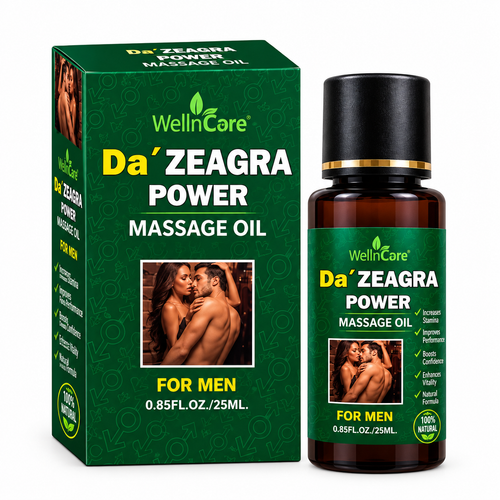 Da' Zeagra Power Massage Oil for Men – Natural Stamina Oil, WellnCare 25ml