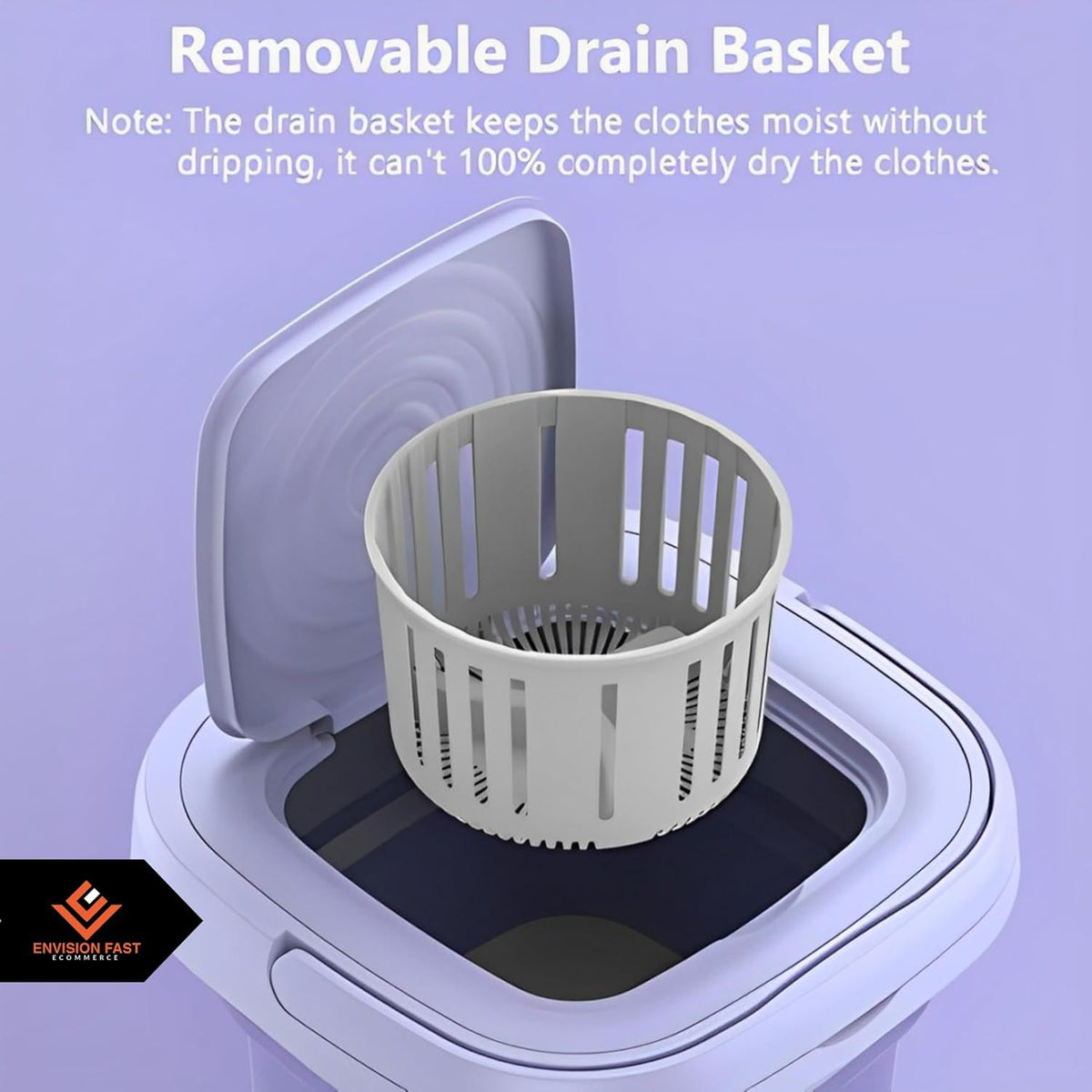 Portable Foldable Mini Washing Machine – Compact Spin Dryer for Home & Travel