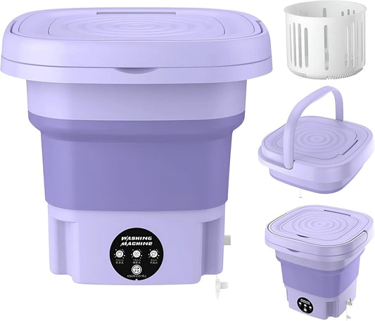 Portable Foldable Mini Washing Machine – Compact Spin Dryer for Home & Travel