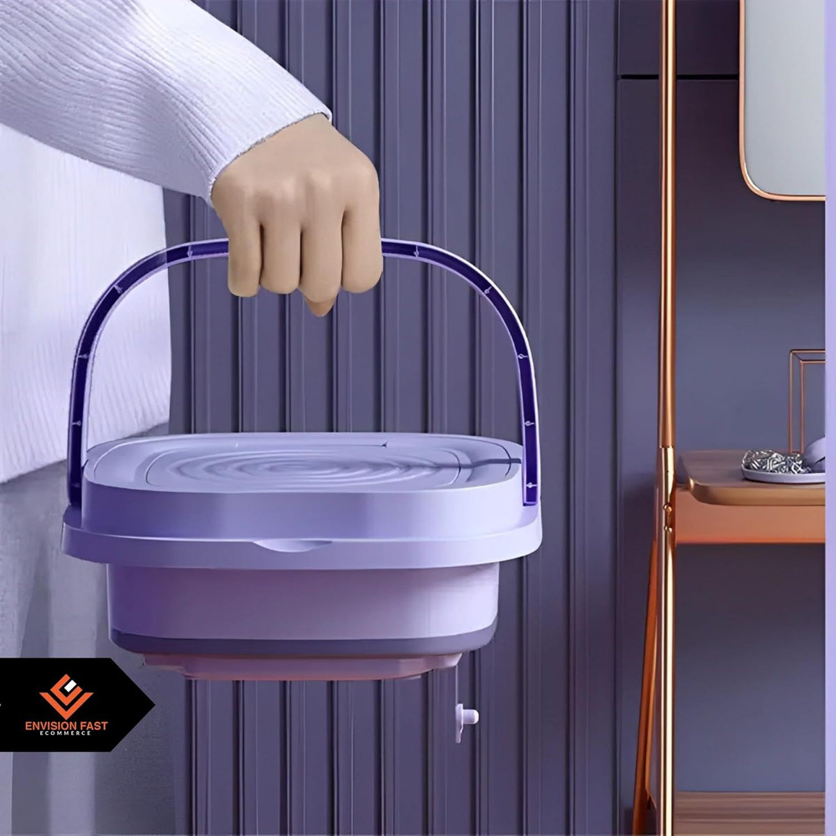 Portable Foldable Mini Washing Machine – Compact Spin Dryer for Home & Travel