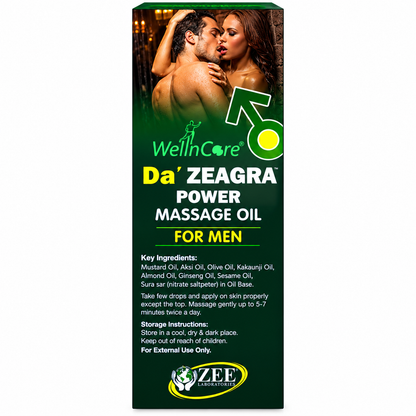 Da' Zeagra Power Massage Oil for Men – Natural Stamina Oil, WellnCare 25ml