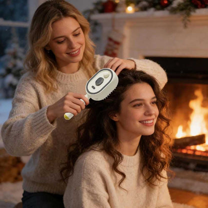 Steam Hair Straightener Brush – Cordless Detangling Comb with Oil Diffuser