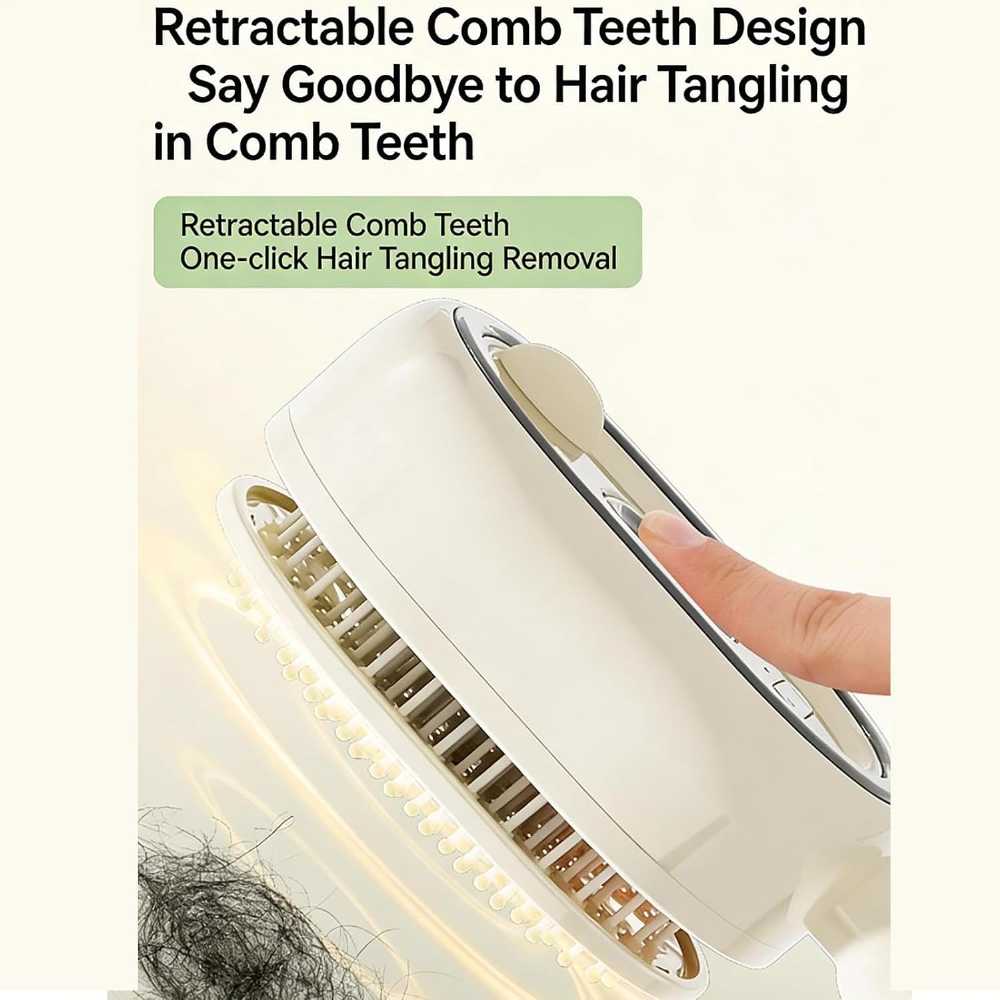 Steam Hair Straightener Brush – Cordless Detangling Comb with Oil Diffuser